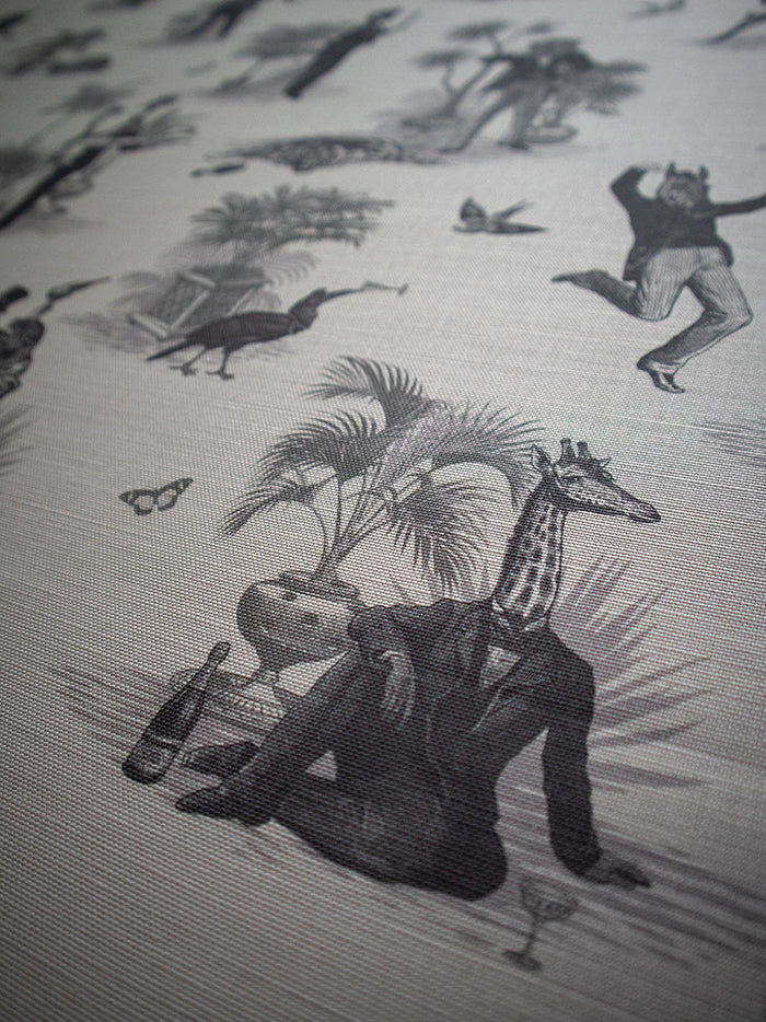 Safari Soirée 'Soft Charcoal' Linen Sample