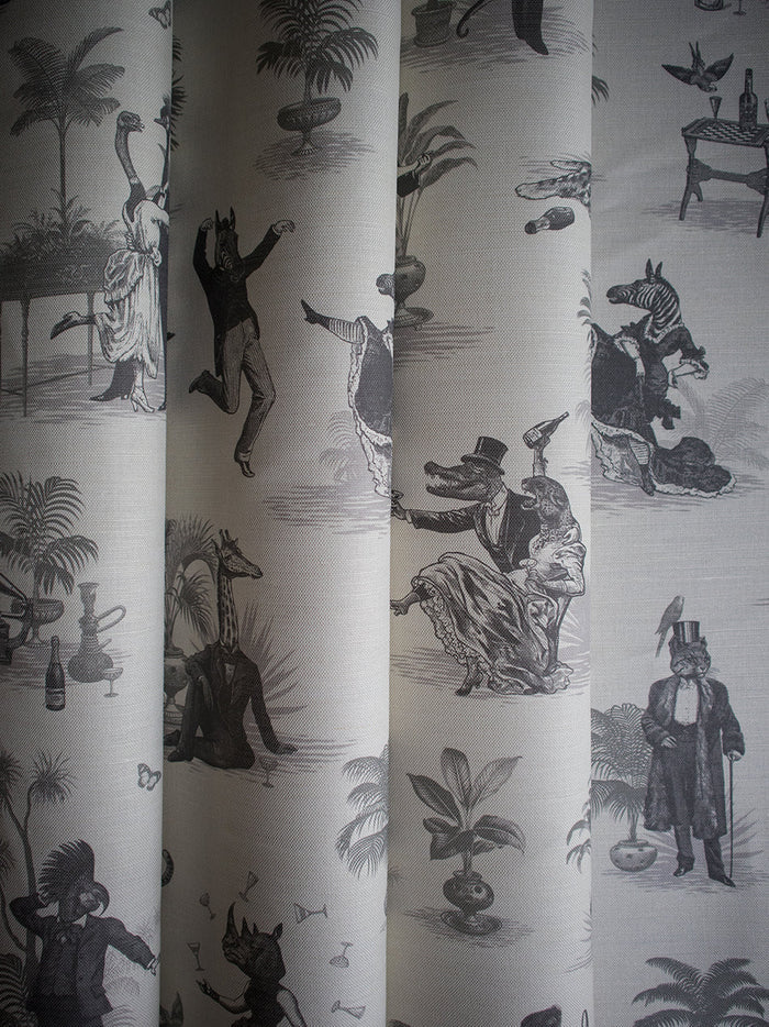 Safari Soirée 'Soft Charcoal' Linen Sample