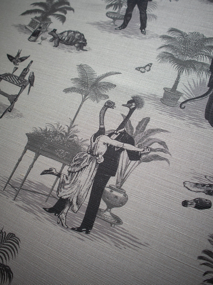 Safari Soirée 'Soft Charcoal' Linen Sample