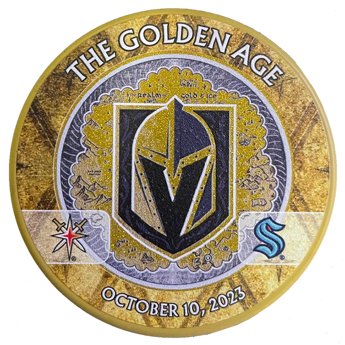SEA vs. VGK Match-Up Puck - 10/10/2023 - Vegas Team Store