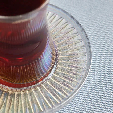 Service à thé turc Karaca Lily 12 pièces pour 6 personnes, 170 ml, Luster
