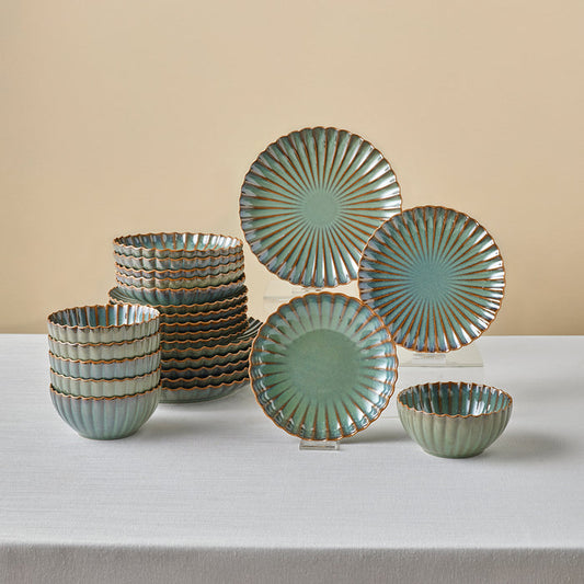 Service de Table Karaca Earth Collection Cora Réactif, 24 Pièces, pour 6 Personnes