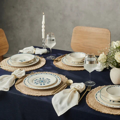 Service de table Karaca Forever Bone China Iznik 24 pièces pour 6 personnes, Multicolore