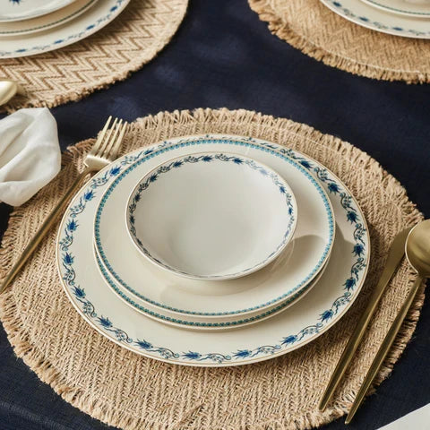 Service de table Karaca Forever Bone China Iznik 24 pièces pour 6 personnes, Multicolore