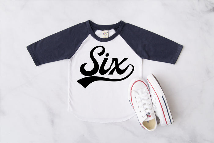 Six Baseball Raglan