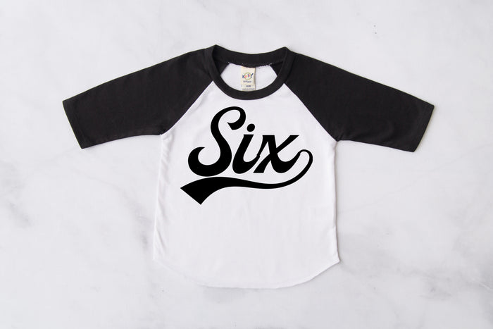 Six Baseball Raglan