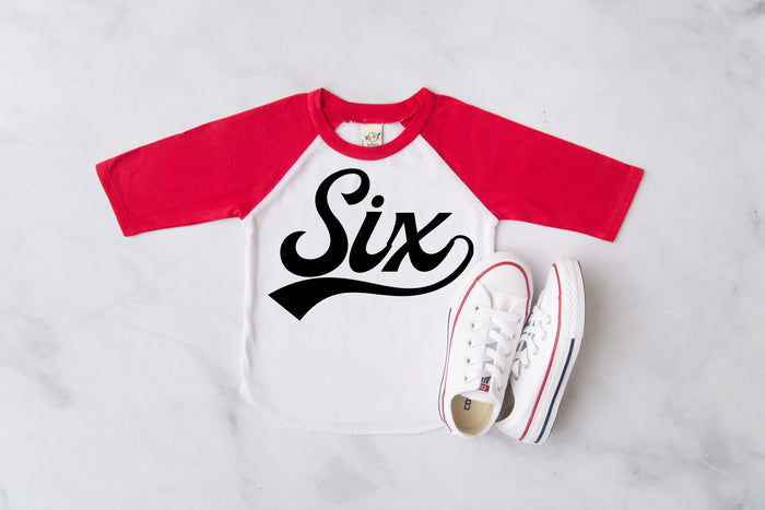 Six Baseball Raglan