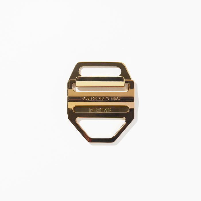 New large 2 inch swappable slider buckle in gold #color_gold