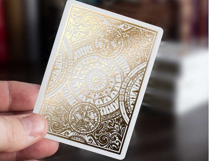Sovereign Playing Cards Exquisite White Playing Cards by Black Ink Branded