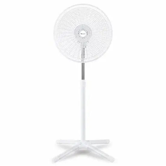 White standing fan on a white background