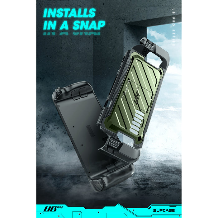 Steam Deck Unicorn Beetle PRO Rugged Kickstand Case(open box)-Metallic Green