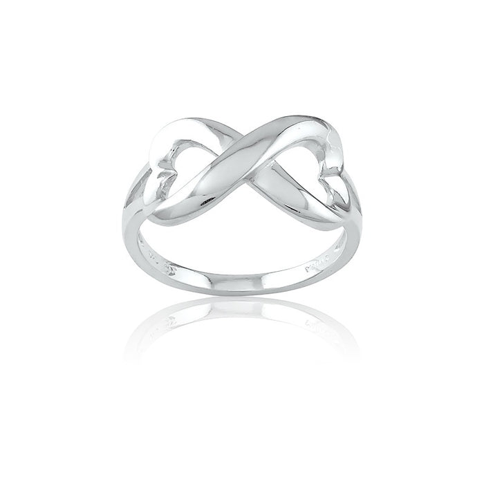 Sterling Silver Heart Infinity Ring