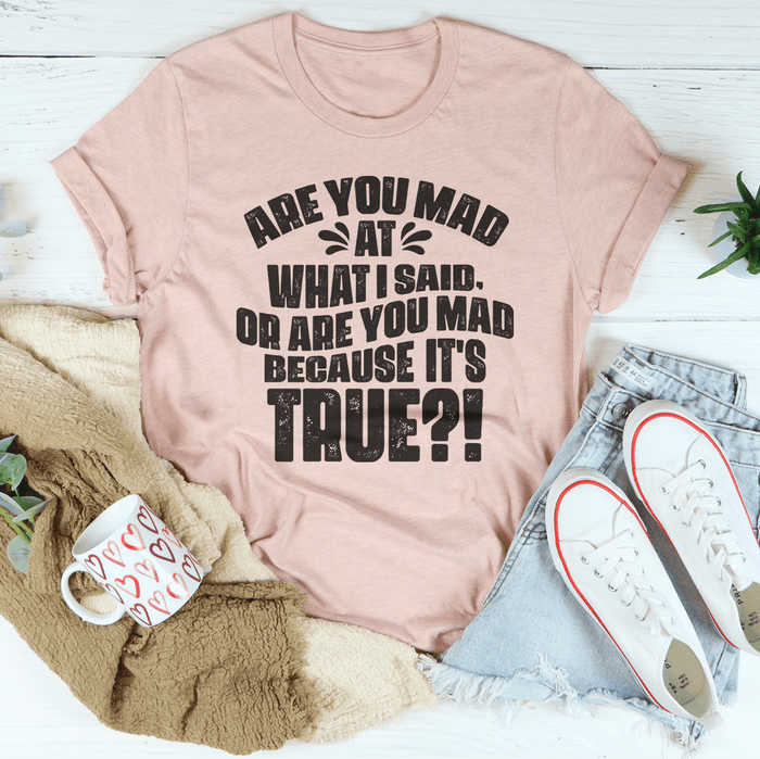 T-Shirt--"Are You Mad at What I Said or Are You Mad Because It's True?"