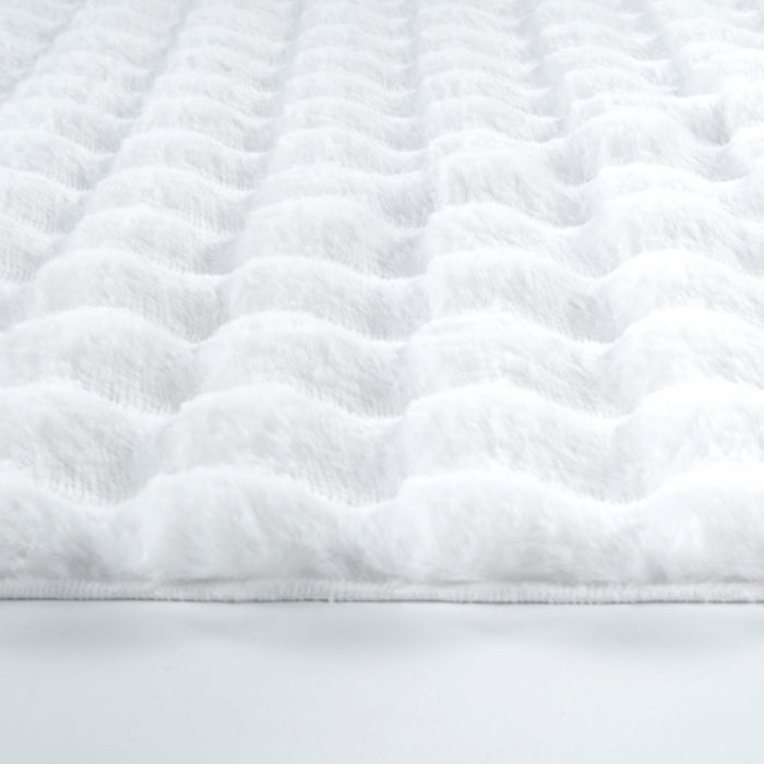 Tapis en Cachemire 7/24 Cosy Premium Bubble Blanc 80x150 cm