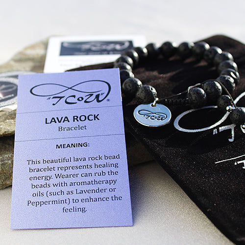 TCoU  Engraved Black Lava Rock Bracelet, Represents Healing Powers!!