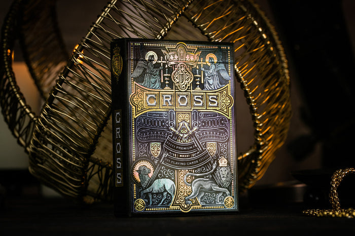 The Cross Playing Cards - Golden Grace Foiled Edition Playing Cards by Riffle Shuffle Playing Card Company