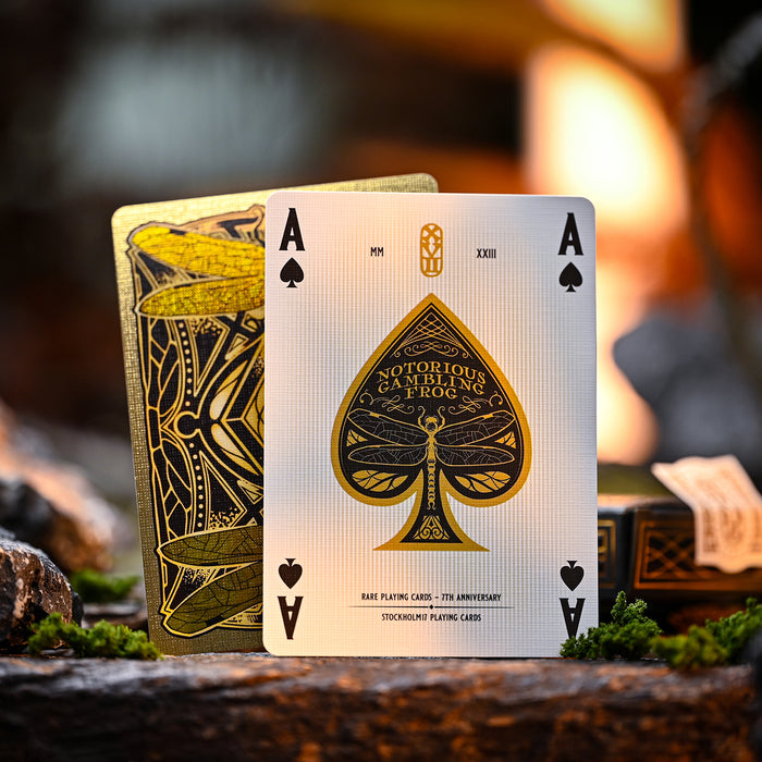 The Notorious Gambling Frog - 7th Anniversary Golden Edition Playing Cards by Stockholm 17