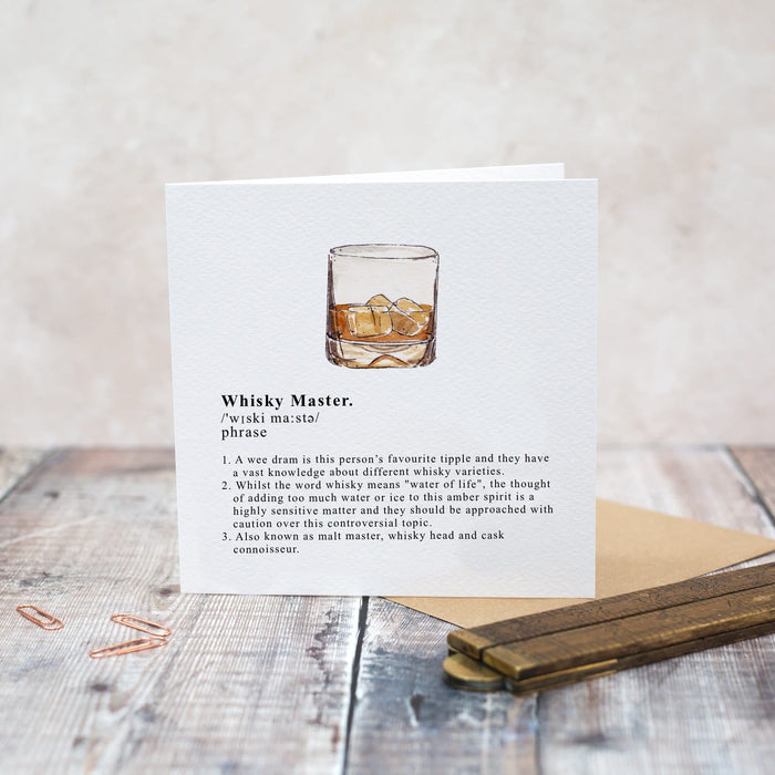 Toasted Crumpet Greetings Card - Whisky Master