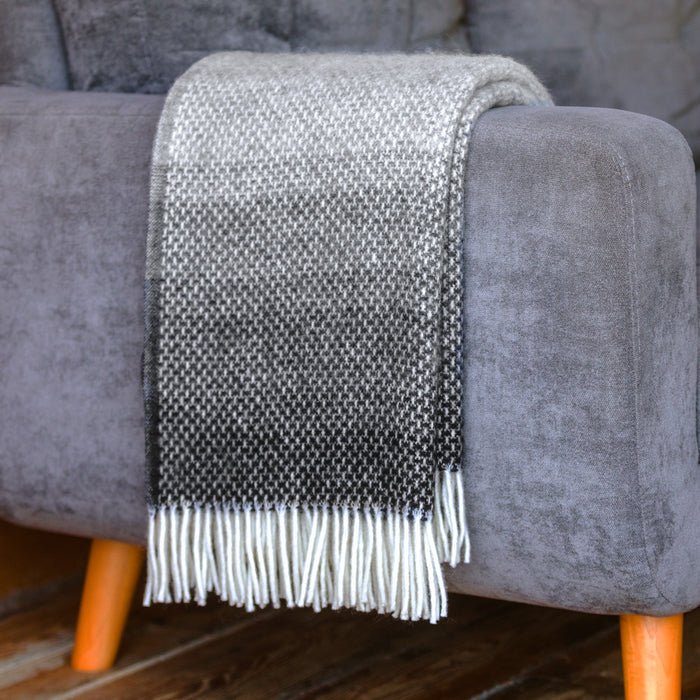 Tweedmill Ombre Throw - Pebble