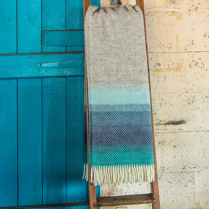 Tweedmill Ombre Throw - Seaside