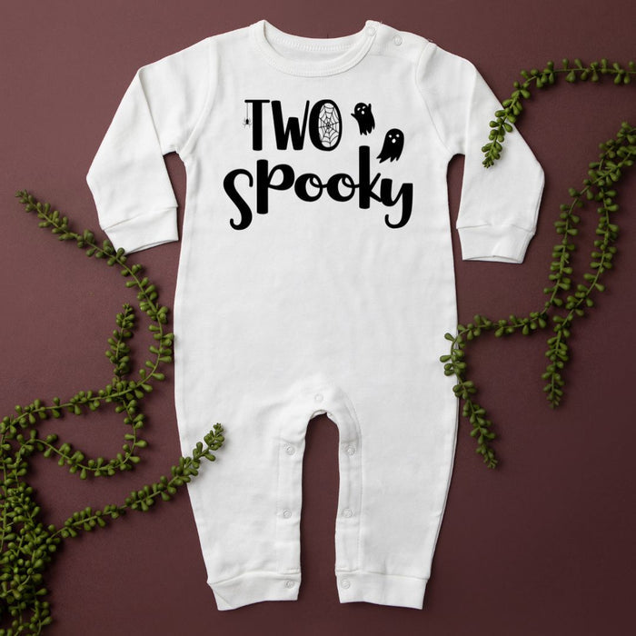 Two Spooky Halloween Themed Long-Sleeved 2nd Birthday Romper