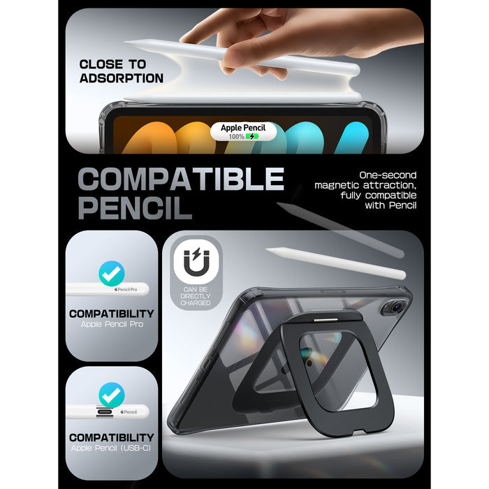 UB Prism Slim Clear iPad Case for iPad Mini 6/7 (8.3") (open box)- Black