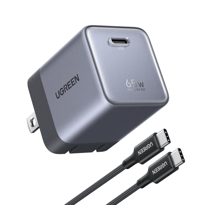UGREEN Nexode Air USB-C Charger (65W, GaN, Foldable Plug)