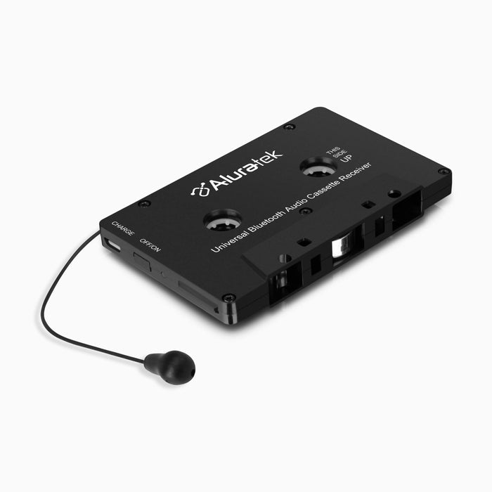 aluratek universal Bluetooth audio cassette receiver with microphone angle main