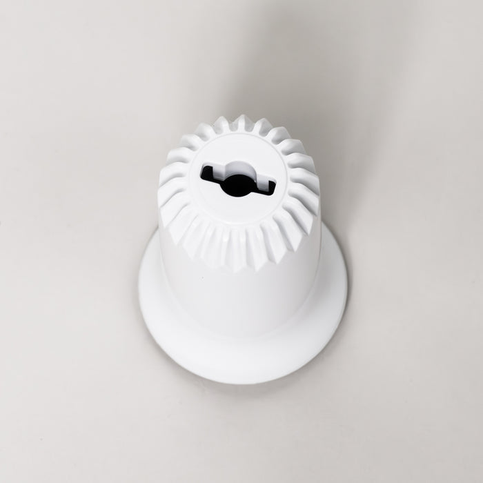 White center column for Bosch mixer standing on grey background
