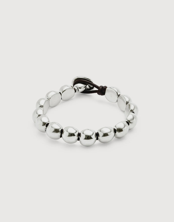 UNOde50 Leather Beaded Bracelet