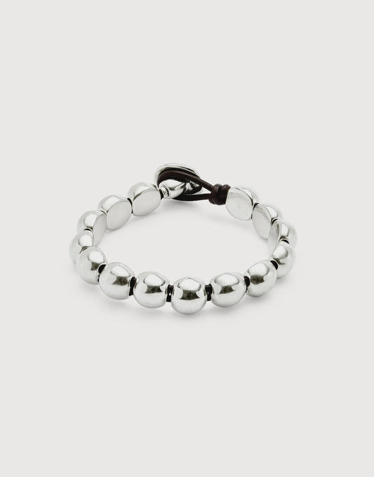 UNOde50 Leather Beaded Bracelet