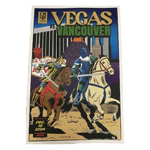 VAN vs. VGK Game Knight Poster - 12/19/24