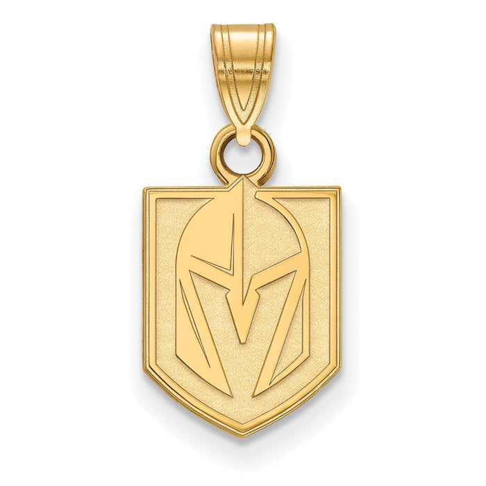 Vegas Golden Knights SS 14k Yellow Gold Plated Small Pendant - Vegas Team Store