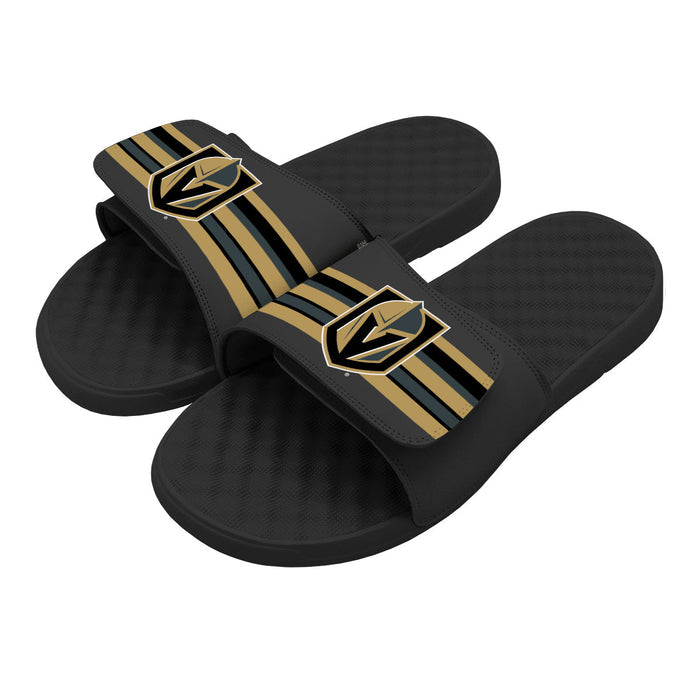 Vegas Golden Knights Stripes Slides - Vegas Team Store