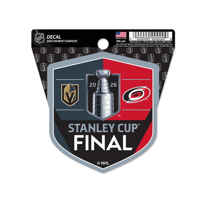 Vegas Golden Knights vs. Carolina Hurricanes 2026 Stanley Cup Final Match-Up 4 x 4 Decal