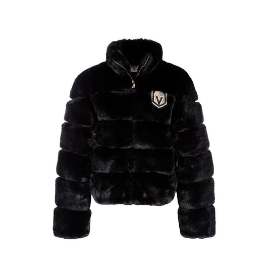 Vegas Golden Knights Women's Faux Fur Bomber Jacket - Vegas Team Store