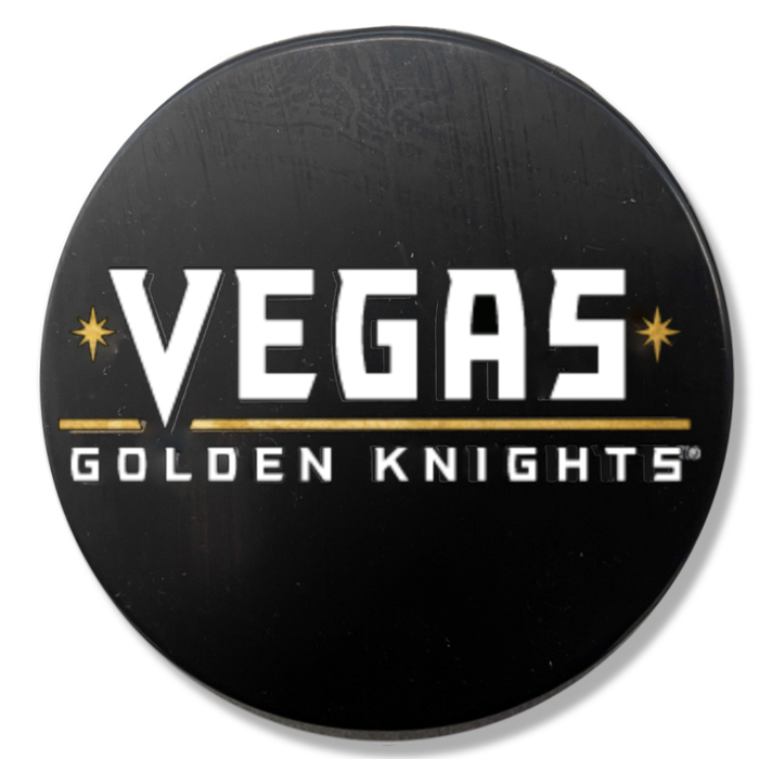 Vegas Golden Knights Wordmark Puck - Vegas Team Store