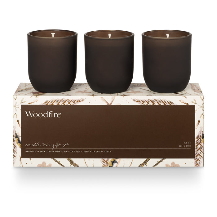 Woodfire Candle Trio Gift Set