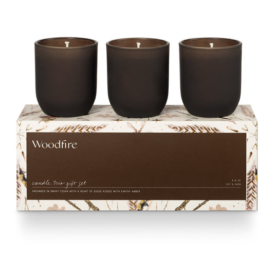 Woodfire Candle Trio Gift Set