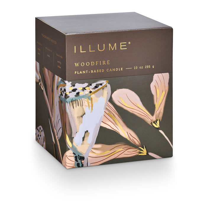Woodfire Refillable Boxed Glass Candle