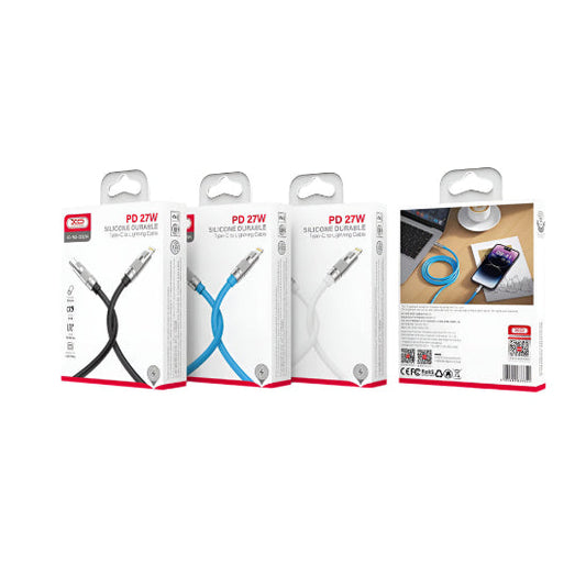 XO-NB-Q228A / 27W PD  TYPE-C to Lightning Data Cable Type-C / Black / N/A