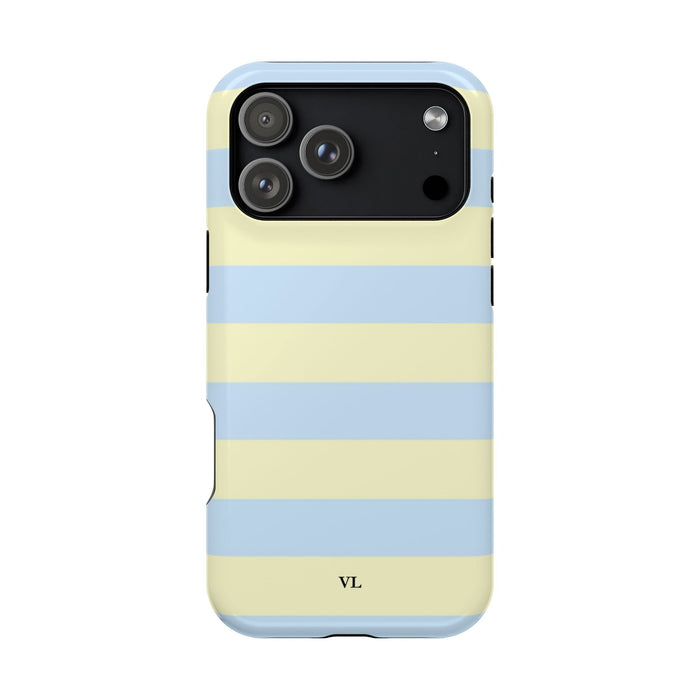 Pink & Blue Stripe MagSafe Case - Vanilla Lane